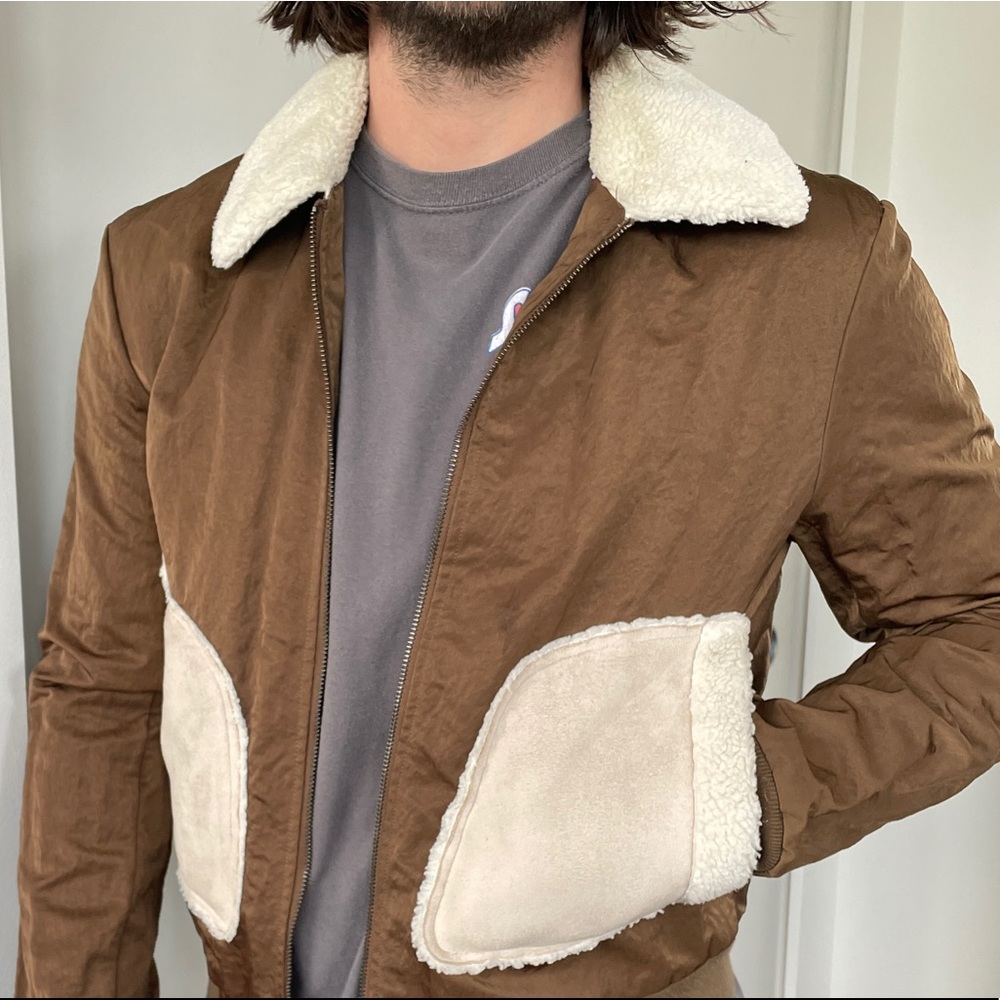 TOPMAN SHEARLING FLIGHT JACKET